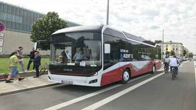 Otokar, Almanya’da elektrikli otobüsün tanıtımını yapıldı.