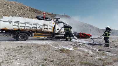 Yol süpürme aracında büyük hasar