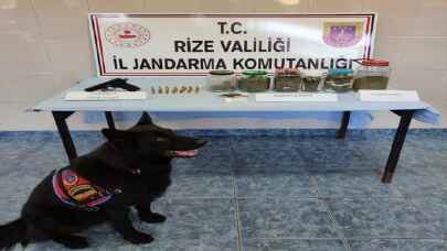 Rize’de 4,5 kilogram kubar esrar ele geçirildi