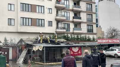 Maltepe’de halı yıkama atölyesinde yangın