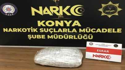 Konya’da 4 kilo 635 gram esrar ele geçirildi