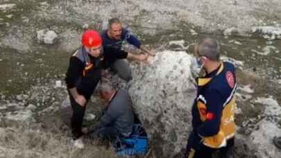 Adıyaman'da dengesini kaybeden şahıs kayalıklardan aşağıya yuvarlandı