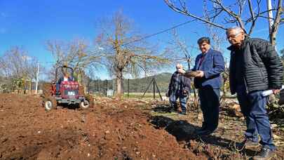 MUĞLA - Coğrafi işaret tescilli 200 Fethiye kaya inciri fidanı toprakla buluştu