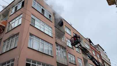 Samsun'da bir evde çıkan yangın hasara neden oldu