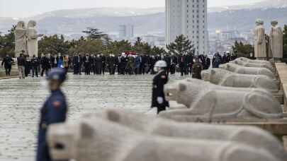 ANKARA - İsrail Cumhurbaşkanı Herzog, Anıtkabir'i ziyaret etti (2)