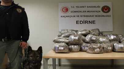 Kapıkule'de bir otobüste 119 kilo 670 gram esrar ele geçirildi