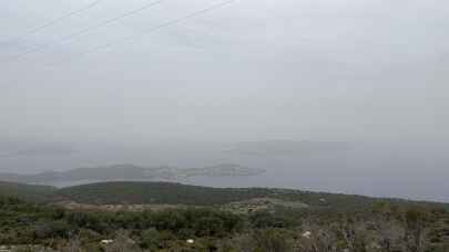 Antalya'nın Kaş ilçesinde toz taşınımı nedeniyle görüş mesafesi düştü