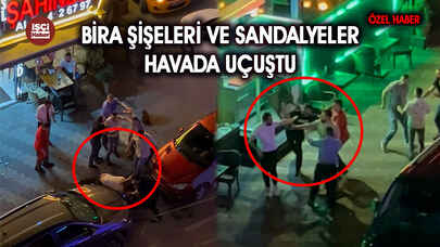 Kartal'da şoke eden kavga! Sandalyeler havada uçuştu