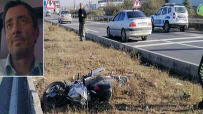 Tekirdağ'da refüje çarpan motosikletin sürücüsü öldü