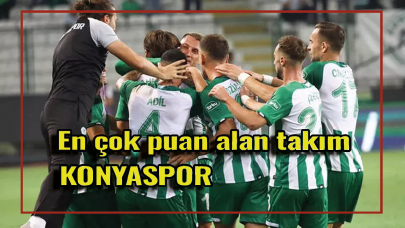 En çok puan toplayan takım Konyaspor oldu