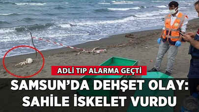 Samsun'da dehşet olay: Sahile iskelet vurdu