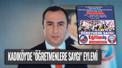 Kadıköy'de "Öğretmenlere saygı" eylemi