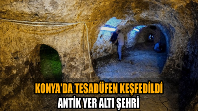 Konya'da tesadüfen antik yer altı şehri keşfedildi