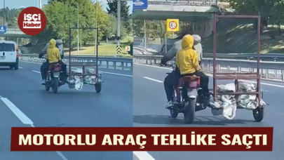 Motorlu araç tehlike saçtı