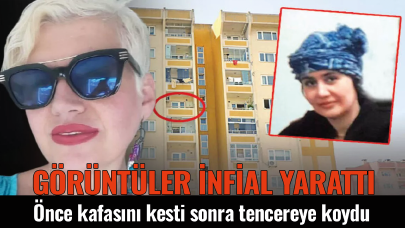 Son dakika... Annesinin kafasını satırla kesip tencereye koydu! Görüntüler olay oldu