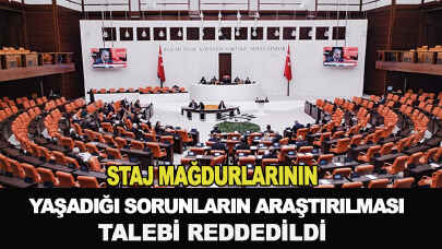 Staj mağdurlarının yaşadığı sorunların araştırılması talebi reddedildi