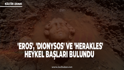 Kütahya'da 'Eros', 'Dionysos' ve 'Herakles' heykel başları bulundu