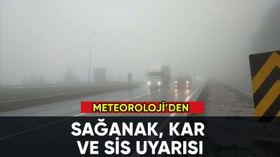 Meteoroloji’den kar, sağanak ve sis uyarısı