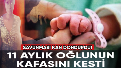 11 aylık oğlunun kafasını kesen annenin savunması dehşete düşürdü!