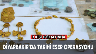 Diyarbakır'da tarihi eser operasyonu