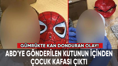 Gümrükte dehşete düşüren olay! Kutunun içinden çocuk kafası çıktı