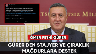 Gürer'den stajyer ve çıraklık mağdurlara destek