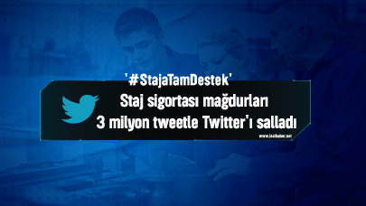 Staj sigortası mağdurları 3 milyon tweetle Twitter'ı salladı