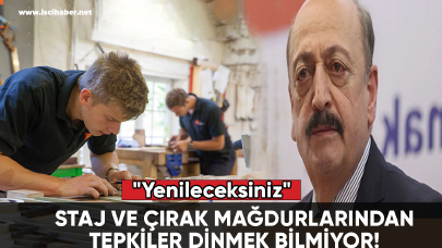 Stajyer ve çıraklardan tepkiler dinmek bilmiyor! "Yenileceksiniz"