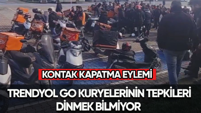 Trendyol Go kuryelerinden kontak kapatma eylemi