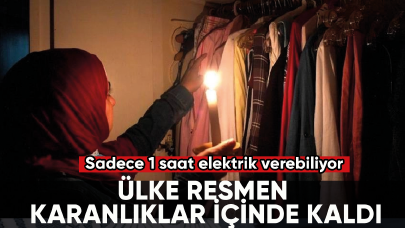 Ülke resmen karanlıklar içinde kaldı! Sadece 1 saat elektrik verebiliyor