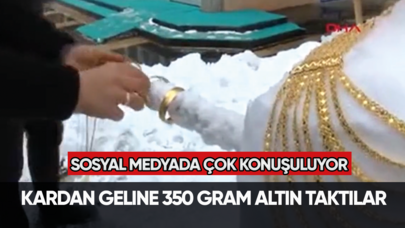 Kuyumcu kardan geline 350 gram altın taktılar