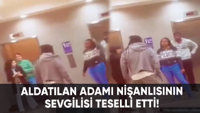 Otel odasında aldatılan adam nişanlısının sevgilisinin omzunda ağladı!