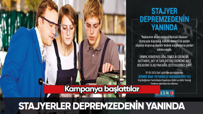 Stajyerler depremzedenin yanında: Kampanya başlattılar