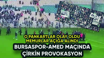 Bursaspor - Amedspor maçında provokasyon: Beyaz Toros ve Yeşil'le çirkin mesaj