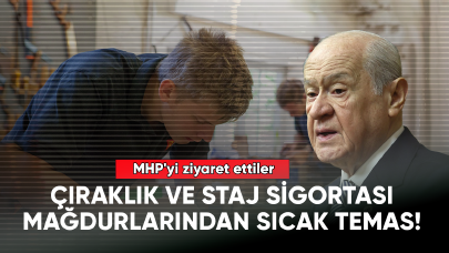 Çıraklık ve Staj Sigortası Mağdurlarından staj temas! MHP'yi ziyaret ettiler