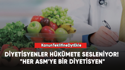 Diyetisyenler hükümete sesleniyor! "Her ASM'ye bir diyetisyen"