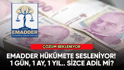 EMADDER hükümete sesleniyor! 1 gün, 1 ay, 1 yıl.. Sizce adil mi?