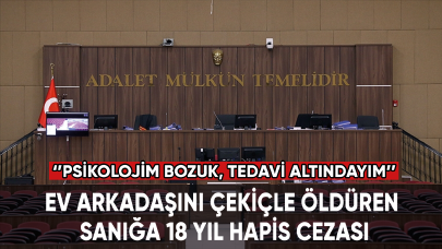 Ev arkadaşını çekiçle öldüren sanığa 18 yıl hapis cezası