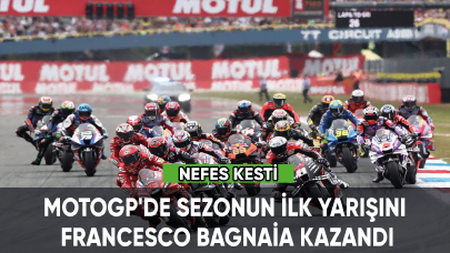 MotoGP'de sezonun ilk yarışını Francesco Bagnaia kazandı