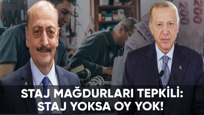 Staj mağdurları tepkili: Staj yoksa oy yok!