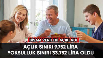 Açlık sınırı 9 bin 752 liraya, yoksulluk sınırı 33 bin 752 liraya yükseldi