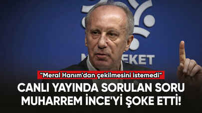 Canlı yayında sorulan soru, Muharrem İnce'yi şoke etti!