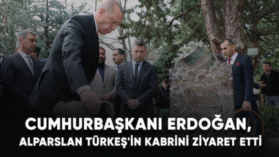 Cumhurbaşkanı Erdoğan, Alparslan Türkeş'in kabrini ziyaret etti