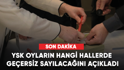 Son dakika...  YSK oyların hangi hallerde geçersiz sayılacağını açıkladı