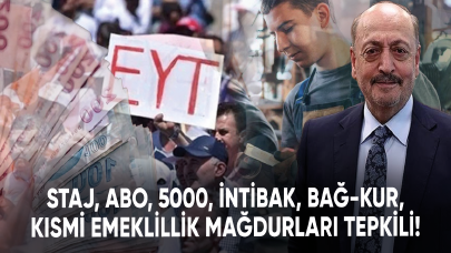 Staj, ABO, 5000, intibak, Bağ-Kur, kısmi emeklillik mağdurları tepkili!