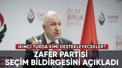 Zafer Partisi seçim bildirgesini açıkladı, ikinci turda kimi destekleyecekler?