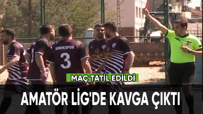 Amatör Lig'de kavga çıktı, maç tatil edildi