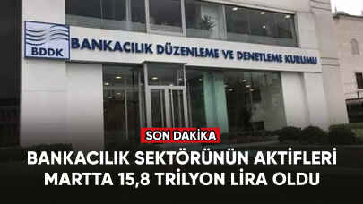 Bankacılık sektörünün aktifleri martta 15,8 trilyon lira oldu