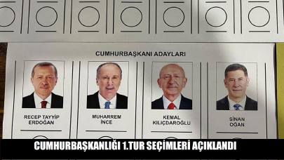 Cumhurbaşkanlığı 1.tur seçimleri açıklandı