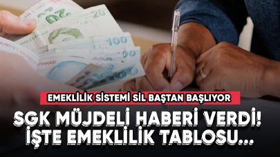 Emeklilik sistemi sil baştan başlıyor.... SGK müjdeli haberi verdi! İşte emeklilik tablosu